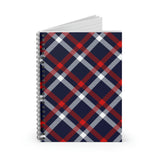 Patriotic Journal/ Red, White And Blue Plaid 4th Of July Notebook/ Diary Gift