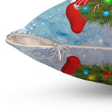 Christmas Pillow/ Winter Gnome Christmas Tree Snowflake Dripping Glitter Glam Holiday Décor
