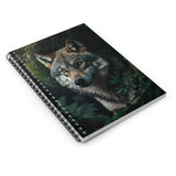 Gray Wolf Journal/ Beautiful Grey Wolf In Forest Notebook/ Diary Gift