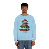 Christmas Sweatshirt/ Ugly Sweater Pattern Brushstroke Washi Tape Tree Pajama Winter Holiday Fleece Sweater