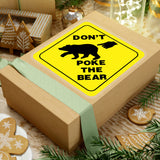 Funny Bear Stickers/ Caution Sign Don’t Poke The Bear Laptop Decal, Planner, Journal Vinyl Stickers