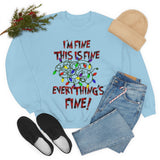 Christmas Sweatshirt/ Funny This Is Fine I’m Fine Messy Tangled Holiday Lights Pajama Winter Holiday Fleece Sweater