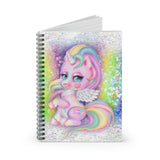 Unicorn Journal/ Pretty Glam Purple, Pink, Blue Rainbow Unicorn Notebook/ Diary Gift