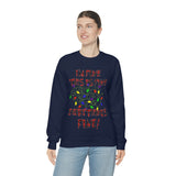 Christmas Sweatshirt/ Funny This Is Fine I’m Fine Messy Tangled Holiday Lights Pajama Winter Holiday Fleece Sweater