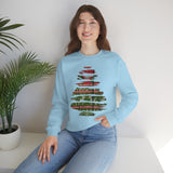 Christmas Sweatshirt/ Ugly Sweater Pattern Brushstroke Washi Tape Tree Pajama Winter Holiday Fleece Sweater