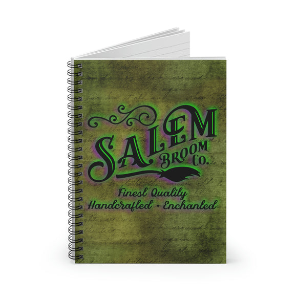 Halloween Journal/ Witch Salem Broom Company Vintage Sign Notebook/ Diary Gift