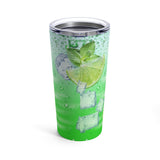 Lime Stainless Steel 20oz Tumbler/ Iced Summer Lime Slices Fruit Drink Travel Mug Gift