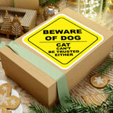 Dog Stickers/ Caution Sign Beware Of Dog Funny Laptop Decal, Planner, Journal Vinyl Stickers