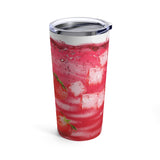 Strawberry Stainless Steel 20oz Tumbler/ Iced Summer Red Fruit Drink Travel Mug Gift
