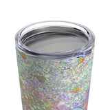 Glam Glitter Unicorn Stainless Steel 20oz Tumbler/ Rainbow Pastel Watercolor Unicorn With Glitter And Diamonds Travel Mug Gift