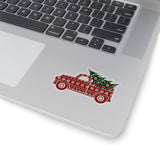 Christmas Stickers/ Old Fashion Farmhouse Truck Laptop Decal, Planner, Journal Vinyl Stickers