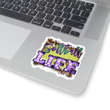 Softball Stickers/ Softball Life Purple Marquee Laptop Decal, Planner, Journal Vinyl Stickers