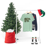 Christmas Bear Shirts/ Emerald Green Bear And Pinecones Winter Holiday T shirts