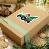 Christmas Stickers/ Farmhouse Tractor And Tree Laptop Decal, Planner, Journal Vinyl Stickers