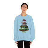 Christmas Sweatshirt/ Ugly Sweater Pattern Brushstroke Washi Tape Tree Pajama Winter Holiday Fleece Sweater