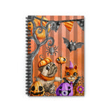 Halloween Journal/ Trick Or Treat Dog, Cat And Jack Olanterns Notebook/ Diary Gift