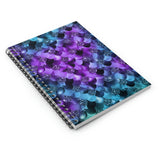 Mermaid Journal/ Purple And Aqua Blue Glam Mermaid Print Notebook/ Diary Gift