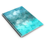 Nautical Journal/ Dolphins And Blue Ocean Waves Coastal Tropical Summer Notebook/ Diary Gift