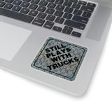 Trucks Stickers/ Caution Sign Steel Plate Laptop Decal, Planner, Journal Vinyl Stickers