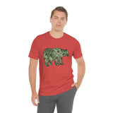 Christmas Bear Shirts/ Emerald Green Bear And Pinecones Winter Holiday T shirts