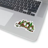 Christmas Stickers/ Holiday Rustic Gnomes Farmhouse Truck Laptop Decal, Planner, Journal Vinyl Stickers