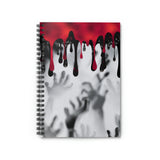 Halloween Journal/ Spooky Shadow Horror Zombie Hands Bloody Drips Notebook/ Diary Gift