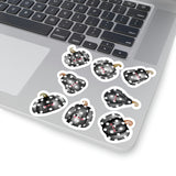 Halloween Stickers/ Cute Kawaii Black Polkadot Pumpkins Fall Collection Laptop Decal, Planner, Journal Vinyl Sticker Pack
