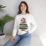 Christmas Sweatshirt/ Ugly Sweater Pattern Brushstroke Washi Tape Tree Pajama Winter Holiday Fleece Sweater