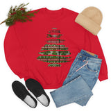 Christmas Sweatshirt/ Ugly Sweater Pattern Brushstroke Washi Tape Tree Pajama Winter Holiday Fleece Sweater