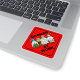 Christmas Stickers/ Gnomes At Work Holiday Lights Sign Laptop Decal, Planner, Journal Vinyl Stickers