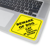 Dog Stickers/ Caution Sign Beware Of Dog Funny Laptop Decal, Planner, Journal Vinyl Stickers