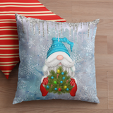 Christmas Pillow/ Winter Gnome Christmas Tree Snowflake Dripping Glitter Glam Holiday Décor