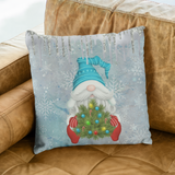 Christmas Pillow/ Winter Gnome Christmas Tree Snowflake Dripping Glitter Glam Holiday Décor